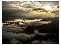 Sea of Clouds  over Table Rock from Ceaser's Head in South Carolina.